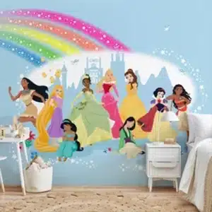 Disney princess wall mural